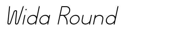 Wida Round font preview